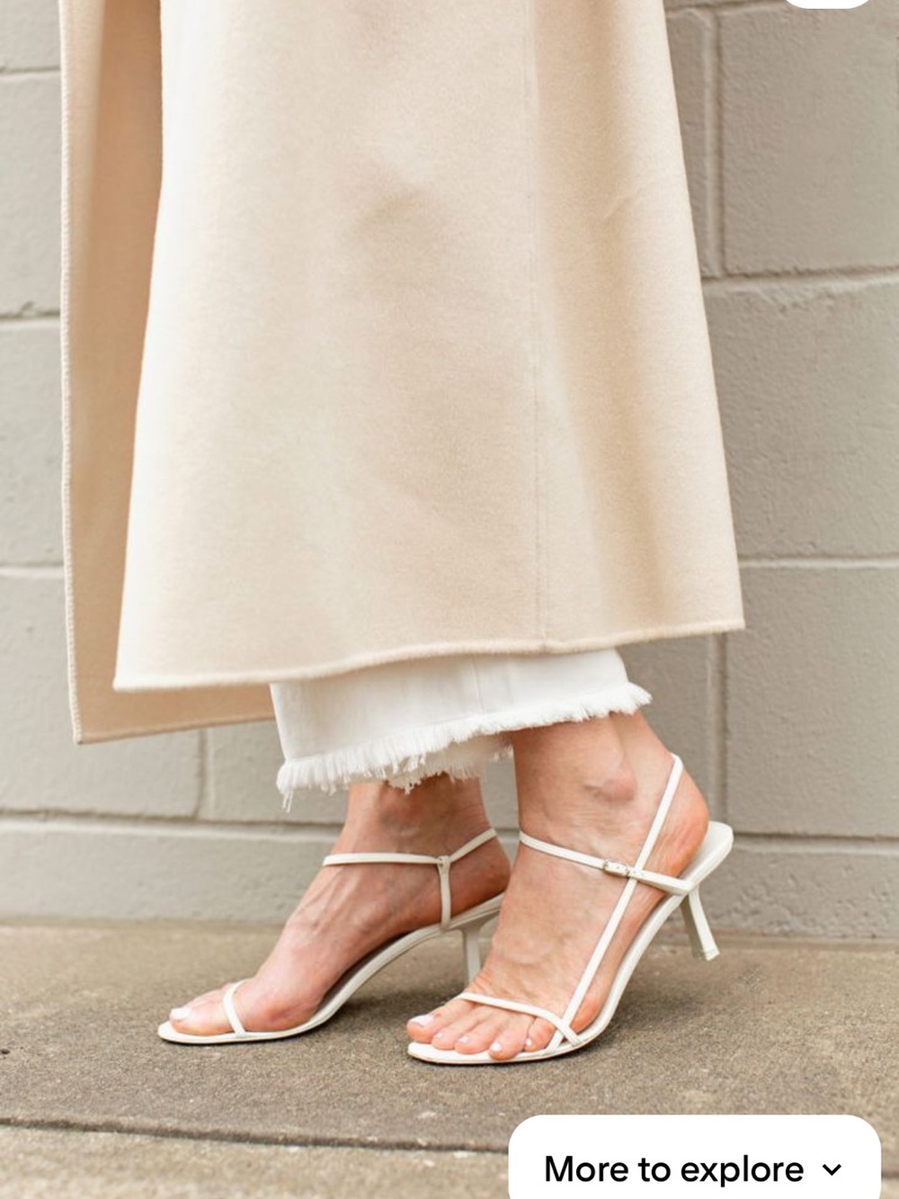The Row Bare Sandal in Bright White